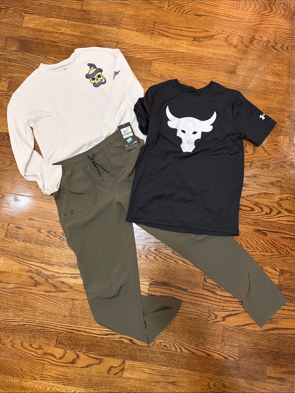 Under Armour Project Rock Bundle with Olive Green Joggers Set